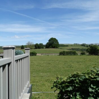 View across countryside from Moss Bank Lodges